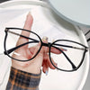 WOMEN'S FASHIONABLE LARGE FRAME FLASH DIAMOND ANTI-BLUE LIGHT READING GLASSES