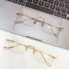 2024 New business rimless metal color-changing glasses