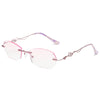 WOMEN'S RIMLESS CUT RIM DIAMOND ANTI BLUE LIGHT GLASSES