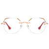 WOMEN'S FASHIONABLE HOLLOW TEMPLE ANTI-BLUE LIGHT READING GLASSES