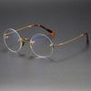 Jarek Titanium Rimless Oval Glasses Frames