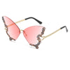 BUTTERFLY DIAMOND RIMLESS SUNGLASSES