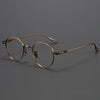 Titanium Vintage Round Eyeglasses Frames  BK-GP401