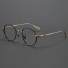 Titanium Vintage Round Eyeglasses Frames  BK-GP401