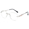 WOMEN'S FASHION RIMLESS DIAMOND CUT EDGE ANTI-BLUE LIGHT READING GLASSES