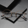 Titanium Vintage Round Eyeglasses Frames KMN01TR