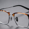 Pirro Browline Titanium Rectangle Glasses Frame