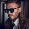 2023 Classic Men's Square Sunglasses Fashion Rivet Retro Beckham Style Driver Eyewear JN1210