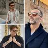 2023 Classic Men's Square Sunglasses Fashion Rivet Retro Beckham Style Driver Eyewear JN1210