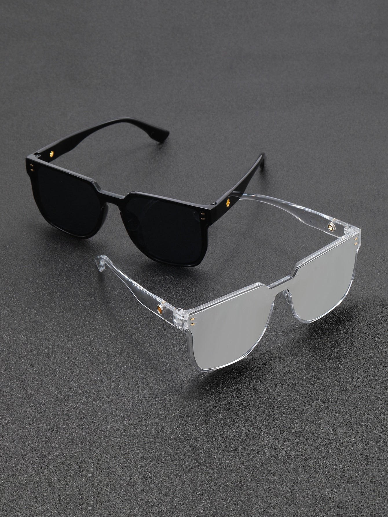 1pair 2pairs Trendy Classic Square Polarized Sunglasses For Men