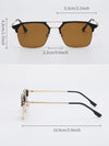 1pc Square Metallic Decor Pilot Style Fashion Sunglasses