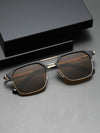 1pc Square Metallic Decor Pilot Style Fashion Sunglasses