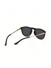 1pc Trendy Sunglasses, Fashion Metal Frame, Personality Oversize Design, Unisex