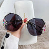 Venetian Round Gradient Pearl Sunglasses Women Fashion Design Metal Frame Sun Glasses