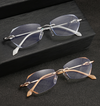 ELECTROPLATED DIAMOND CUT EDGE RIMLESS ANTI-BLUE LIGHT PRESBYOPIA GLASSES