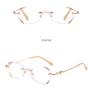 ELECTROPLATED DIAMOND CUT EDGE RIMLESS ANTI-BLUE LIGHT PRESBYOPIA GLASSES