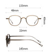 Marlowe Titanium Vintage Oval Eyeglasses Frames