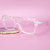 Rectangle Crystal Eyeglasses