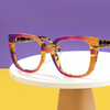 Square Mauve Eyeglasses