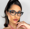 Cat Eye Black Glitter Eyeglasses