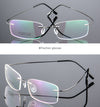 Ultra-Light Titanium Rectangle Rimless Glasses