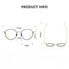 Gaye Titanium Vintage Oval Eyeglasses Frame