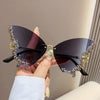 BUTTERFLY DIAMOND RIMLESS SUNGLASSES