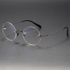 Jarek Titanium Rimless Oval Glasses Frames