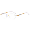 WOMEN'S FASHION FRAMELESS ULTRA-LIGHT CUT-EDGE ANTI-BLUE LIGHT READING GLASSES