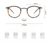 Philo Ultra-light pure titanium retro round glasses frame