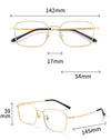 Retro Titanium Square Glasses Frame 89166