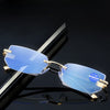 New frameless diamond cut edge anti blue light presbyopia glasses