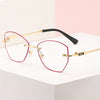 WOMEN'S FASHION BUTTERFLY SHAPE FRAMELESS ANTI-BLUE LIGHT READING GLASSES