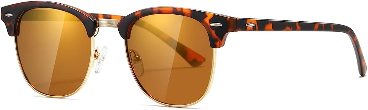 AEVOGUE Polarized Sunglasses For Women And Men Semi Rimless Frame