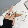 WOMEN'S FASHIONABLE FINE GLITTER EDGE LARGE FRAME ANTI-BLUE LIGHT READING GLASSES