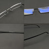 BLUE LIGHT READING GLASSES METAL SQUARE GLASSES