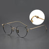 Gaye Titanium Vintage Oval Eyeglasses Frame