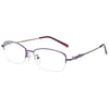 WOMEN'S FASHION SQUARE HALF FRAME ANTI-BLUE LIGHT READING GLASSES