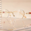 WOMEN'S ULTRA-LIGHT FASHION DIAMOND FRAMELESS ANTI-BLUE LIGHT READING GLASSES