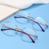 WOMEN'S FASHIONABLE HOLLOW TEMPLE ANTI-BLUE LIGHT READING GLASSES