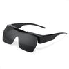 LVIOE Polarized Flip Up Sunglasses Fit Over Prescription Glasses for Men Women Wrap Around Shades for Driving LS836