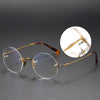 Titanium Rimless Oval Glasses Frames ZY007