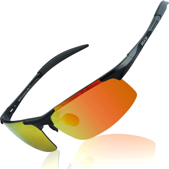 Duco Polarized Sunglasses for Men 100% UV400 Protection Metal Frame Driving  Men