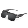 LVIOE Polarized Flip Up Sunglasses Fit Over Prescription Glasses for Men Women Wrap Around Shades for Driving LS836