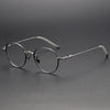 Titanium Vintage Oval Eyeglasses Frames EP