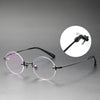 Corvin Titanium Semi-Rimless Round Glasses Frames