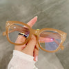 Oulylan Square Anti Blue Light Glasses Frame Women Men Optical Computer Eyeglasses Frames Office Decoration Fake Eyewear