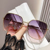 LARGE FRAME UV PROTECTION DIAMOND RIMMED SUNGLASSES