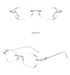 ELECTROPLATED DIAMOND CUT EDGE RIMLESS ANTI-BLUE LIGHT PRESBYOPIA GLASSES