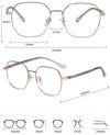 Geometric Metal Glasses Frames H5237